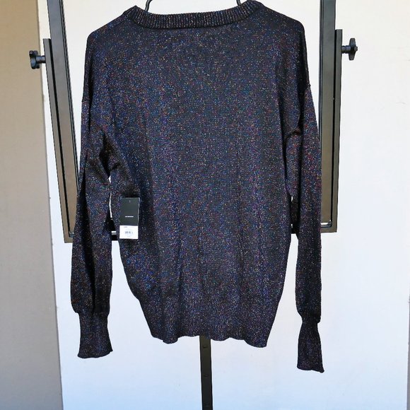 NWT Nine West Multi Sparkle Metallic Sweater - Picture 4 of 9